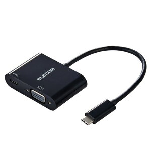 GR ELECOM USB Type-C(TM) - VGAϊA_v^[ 1|[g USB PD ubN(AD-CVGAPDBK2) [J[݌ɕi