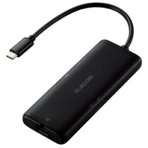 GR ELECOM Type-ChbLOXe[V/USB PDΉ/USB-A×2/USB-C×1/HDMI(4K60Hz)(DST-070BPBK) [J[݌ɕi