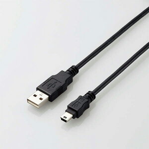 �G���R�� ELECOM USB2.0 A-miniB�P�[�u�� 2.0m RoHS�w�ߏ���(10����) 1�{(U2C-AM20BK/ID) �ڈ��݌�=��