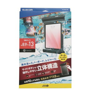�G���R�� ELECOM �^�u���b�g�p�h���P�[�X/IPX8/���̍\��(TB-WPSR13BK) ���[�J�[�݌ɕi