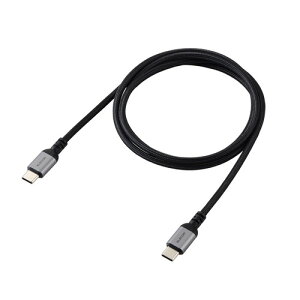 �G���R�� ELECOM USB Type-C �P�[�u�� ( C to C ) 1m PD 100W �i�C�������b�V�� �u���b�N(MPA-CC5PAN10BK) ���[�J�[�݌ɕi