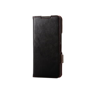 �G���R�� ELECOM AQUOS wish4 SH-52E �P�[�X ���U�[ �J�o�[ �蒠�^ �}�O�l�b�g �t���b�v �Ռ��z�� �X�g���b�v�z�[���t �u���b�N(PM-S241PLFYBK) ���[�J�[�݌ɕi