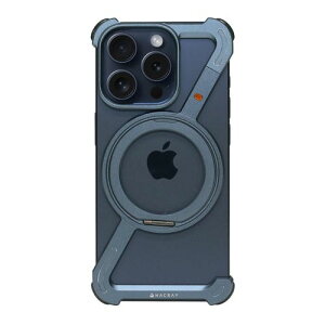 HACRAY HACRAY ハクライ 360 RingStandバンパー for iPhone 15 Pro アルミ・ブルー(HR26887i15PR) 仕入先在庫品