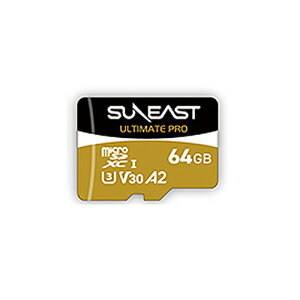 GNgjNX SUNEAST ULTIMATE PRO microSDXC UHS-I J[h 64GB V30 S[h 1(SE-MSDU1064B185) ڈ݌=