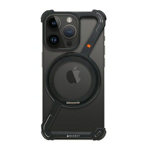 HACRAY ハクライ 360 RingStandバンパー for iPhone 16 Pro アルミ・ブラック(HR27179i16PR) 仕入先在庫品