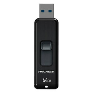 A[LTCg AS-064GU3-PSB ARCHISS USB3.2 USBtbV XCh 64GB ڈ݌=