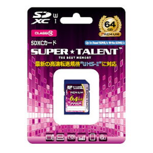 SuperTalent UHS-I Class10 Ή SDXCJ[h 64GB ST64SU1P ڈ݌=