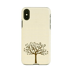 manwood iPhone XS / X real wood case Apple Tree(I13864i58) d݌ɕi[[֑Ώۏi]