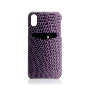 SLG Design iPhone XR Lizard Leather Back Case パープル(SD13698i61) 仕入先在庫品