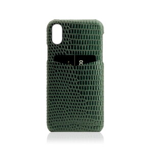 SLG Design iPhone XR Lizard Leather Back Case グリーン(SD13700i61) 仕入先在庫品