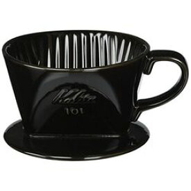 KALITA （カリタ） コーヒー ドリッパー 陶器製 1～2人用 101-ロト ブラック(101-ロトブラック) 目安在庫=△【数量限定】