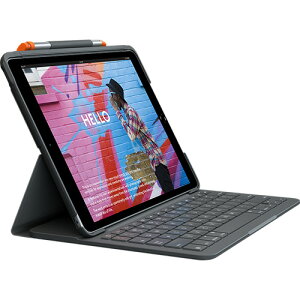 ���W�N�[�� Logicool �X�����t�H���I for iPad(��7/8/9����) Bluetooth�L�[�{�[�h��̌^�P�[�X �O���t�@�C�g 1��(IK1055BK) �ڈ��݌�=��