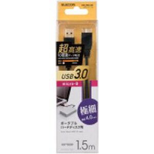 yP5EzGR ɍUSB3.0P[u(A-microB) 1.5m ubN USB3-AMBX15BK(USB3-AMBX15BK) [J[݌ɕi