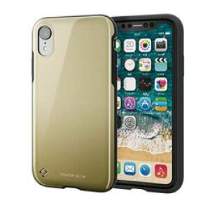 �G���R�� ELECOM iPhone XR TOUGH SLIM2 �S�[���h PM-A18CTS2GD �ڈ��݌�=���y���ʌ���z