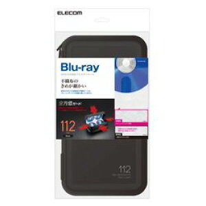 GR ELECOM CD DVD Blu-rayP[X Z~n[h t@Xi[t 112[ ubN(CCD-HB112BK) [J[݌ɕi