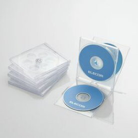 エレコム CD DVDプラケース 4枚収納 5パック クリア CCD-JSCNQ5CR メーカー在庫品