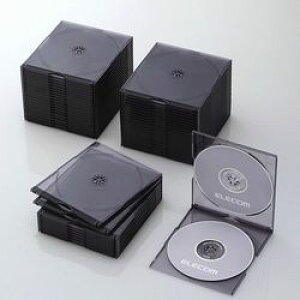 GR ELECOM CD DVDXvP[X 2[ 50pbN NAubN(CCD-JSCSW50CBK) [J[݌ɕi