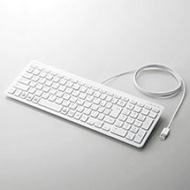 エレコム 有線コンパクトキーボード パンタグラフ式 薄型ホワイト TK-FCP097WH メーカー在庫品