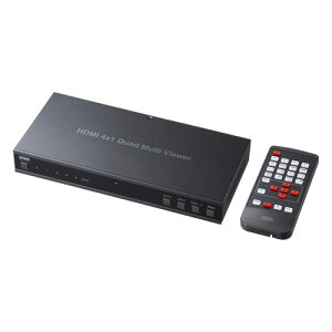 【P5S】サンワサプライ 4入力1出力HDMI画面分割切替器(4K/60Hz対応)(SW-PHD41MTV) メーカー在庫品