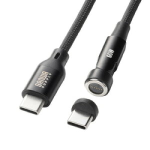 �T�����T�v���C SANWA SUPPLY USB2.0 Type-C�P�[�u���i�}�O�l�b�g�R�l�N�^�E540�x��]�EPD60W�E1m�j(KU-CCP60MG10BK) ���[�J�[�݌ɕi