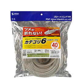 サンワサプライ KB-T6TS-40N つめ折れ防止カテゴリ6LANケーブル メーカー在庫品