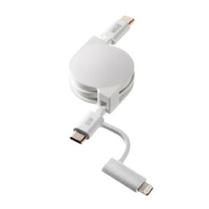 yP5SzTTvC USB2.0 Type-CP[uiLightningϊA_v^tj(KB-IPLTCM08W) [J[݌ɕi