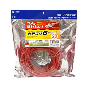 �T�����T�v���C SANWA SUPPLY KB-T6TS-20RN �ߐ܂�h�~�J�e�S��6LAN�P�[�u�� ���[�J�[�݌ɕi