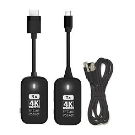 プリンストン 4K対応ワイヤレスプレゼンテーション USB-C to HDMI(SPCASTPOCKET-C1-4KR1) 目安在庫=○
