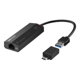 バッファロー 2.5GbE対応 USB LANアダプター TypeAtoC変換コネクタ付属(LUA-U3-A2G/C) 目安在庫=○