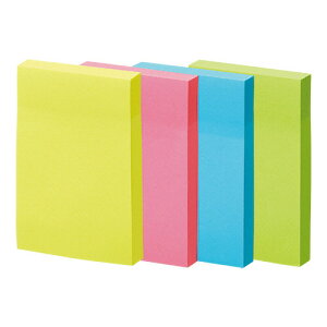TPS 強粘着ふせん 75×50mm ビビッドカラー・4色 1セット(30冊:10冊×3パック)(4589585767011 x3) 目安在庫=○