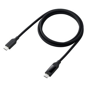 �G���R�� ELECOM �d�̓f�B�X�v���C�t���P�[�u�� USB-C-USB-C 240W �Ȃ߂炩 1m �u���b�N(MPA-CCW10BK) ���[�J�[�݌ɕi