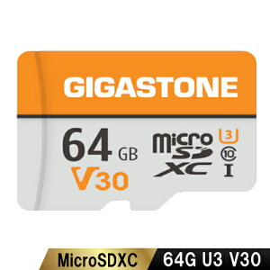 Gigastone microSDXC�J�[�h 64GB SD�J�[�h�P�[�X�t�� UHS-I U1 V30 Class10�X�y�b�N �ő�ǂݎ�葬�x90MB/s F(GJMX-64GV3R) �ڈ��݌�=��