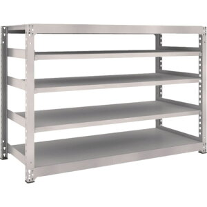 TRUSCO M5�^���ʒI 1800×721×H1200 5�i �P�� �l�I�O���[ 1��(M5-4675-NG) �ڈ��݌�=��