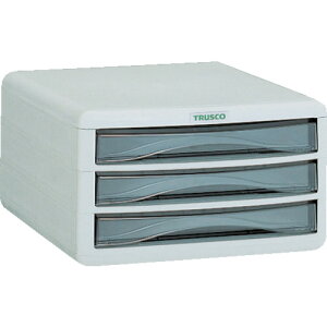 TRUSCO �v���X�`�b�N���^�[�P�[�X A4��^�^�C�v 3�i 1��(PA4-S3) �ڈ��݌�=��