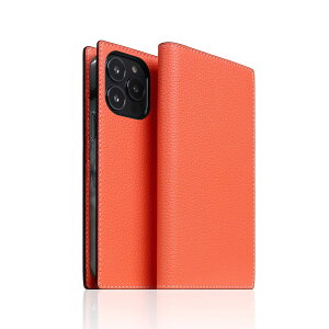 SLG Design Neon Full Grain Leather Diary Case for iPhone 14 Pro Coral �蒠�^(SD24323i14PCR) �d����݌ɕi