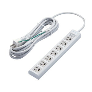 �G���R�� ELECOM �����R�[�h �d���^�b�v 5m 3�s�� 7�� �ꊇ�X�C�b�`�t �}�O�l�b�g �����~(T-Y055DA) �ڈ��݌�=��