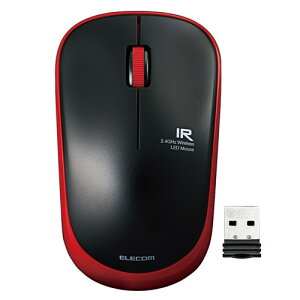 �G���R�� ELECOM �ȓd�� ������ ���C�����X�}�E�X USB 3�{�^�� IR LED(M-IR07DRRD) ���[�J�[�݌ɕi