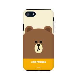 LINE FRIENDS 2020 iPhone SE/8/7 �t�F�C�X �u���E��(KCL-DBF002) �d����݌ɕi
