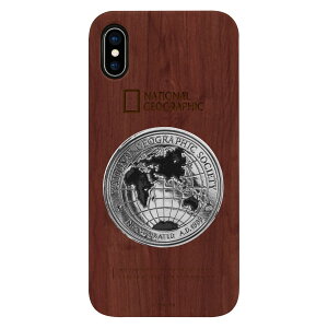 National Geographic iPhone XS / X Metal-Deco Wood Case ���[�Y�E�b�h(NG12961iX) �d����݌ɕi