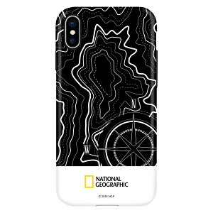 National Geographic iPhone XS / X Topography Case Double Protective �z���C�g(NG12973iX) �d����݌ɕi