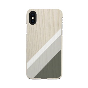 man��wood iPhone XR real wood case Suit Gray(I13866i61) �d����݌ɕi[���[���֑Ώۏ��i]