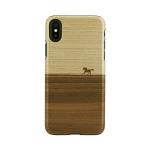 man��wood iPhone XS Max real wood case Horse(I13884i65) �d����݌ɕi[���[���֑Ώۏ��i]