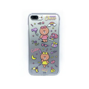 LINE FRIENDS iPhone 8 Plus/7 Plus MY FAVORITE THINGS�P�[�X �t�@�b�V���j�X�^�`���R(KCL-TFC003) �d����݌ɕi[���[���֑Ώۏ��i]