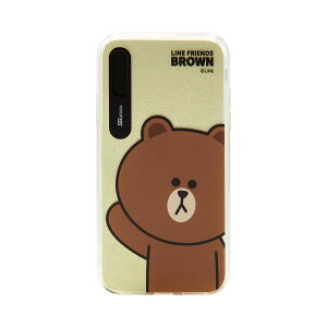 LINE FRIENDS iPhone XS Max Light UP CASE �x�[�V�b�N �u���E��(KCL-LBA009) �d����݌ɕi