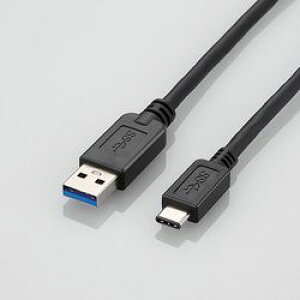�G���R�� ELECOM USB3.1�P�[�u�� A-C�^�C�v �m�[�}�� 2m �u���b�N USB3-AC20BK ���[�J�[�݌ɕi