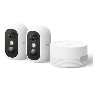 �A���J�[�W���p�� eufy(���[�t�B) ���O�J���� eufyCam C35 2-CamKit �z���C�g 1�Z�b�g(E811042B) �ڈ��݌�=��