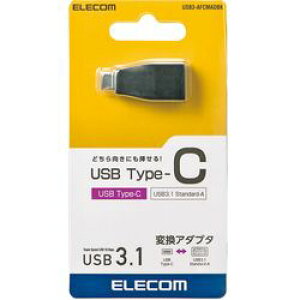 �G���R�� ELECOM USB Type-C�ϊ� �A�_�v�^ �u���b�N USB3-AFCMADBK �ڈ��݌�=��