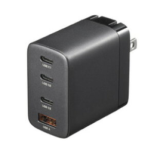 �T�����T�v���C SANWA SUPPLY USB PD�Ή�AC�[�d��iPD65W�EC×3+A×1�j(ACA-PD107BK) ���[�J�[�݌ɕi