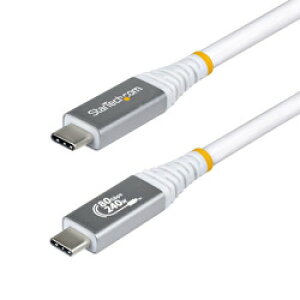 StarTech�Dcom USB4�P�[�u��/1m/80Gbps/240W/8K120Hz/4K240Hz/�z���C�g(CC1M80GUSB4CABLEW) �ڈ��݌�=��