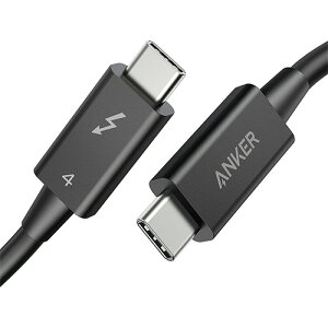 �A���J�[�W���p�� ANKER USB-C&USB-C Thunderbolt 4 100W �P�[�u�� 0.7m �u���b�N 1�{(A8859011) �ڈ��݌�=��